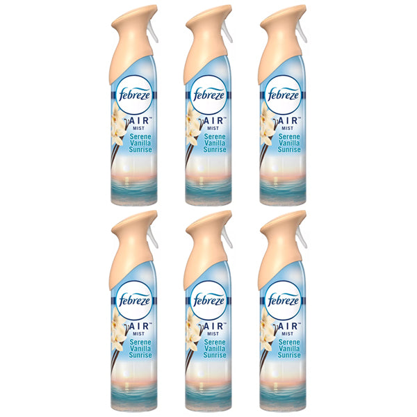 6 Pack - Febreze Air Effects Odor-Fighting Air Freshener Serene Vanilla Sunrise 8.8oz