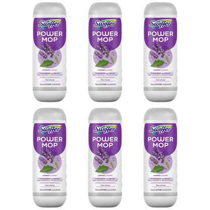 6 Pack - Swiffer Power Mop Liquid Lavender Floor Cleaner Solution 25.3 oz