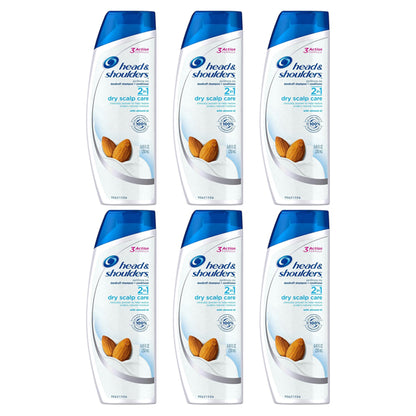 6 Pack - Head & Shoulders Dandruff Dry Scalp Care 2-in-1 with Almond Oil 8.45oz