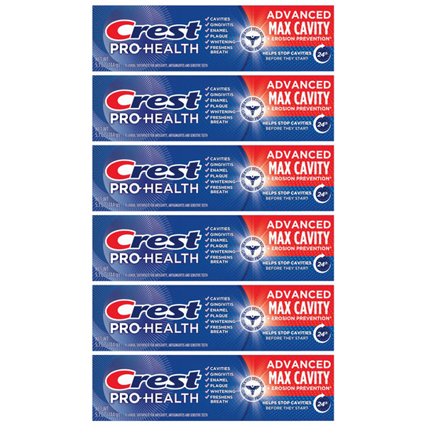 6 Pack - Crest Pro-Health Advanced Max Cavity + Erosion Prevention Toothpaste 5.1oz