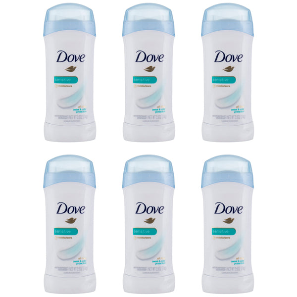 6 Pack - Dove Anti-Perspirant Deodorant Sensitive Skin 2.6oz