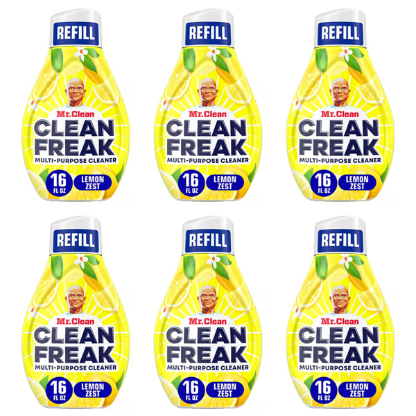 6 Pack - Mr. Clean Clean Freak Multi-Purpose Cleaner Refill Lemon Zest 16oz