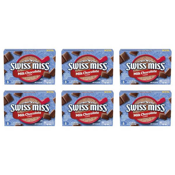 6 Pack - Swiss Miss Milk Chocolate Flavored Hot Cocoa Mix 8 Count Each