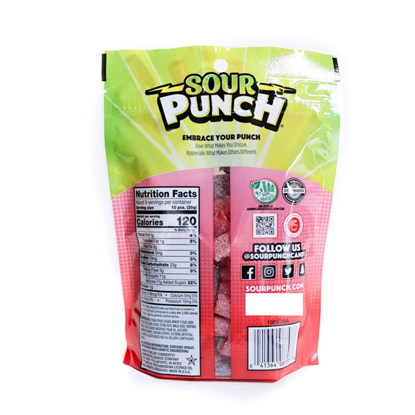 6 Pack - Sour Punch Bites Rad Reds Sweet & Sour Candy 9oz