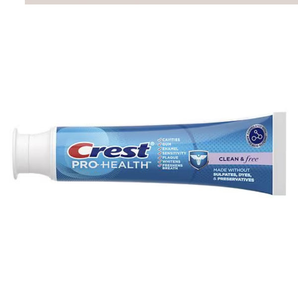 6 Pack - Crest Pro Health Clean & Free Toothpaste 4.3oz