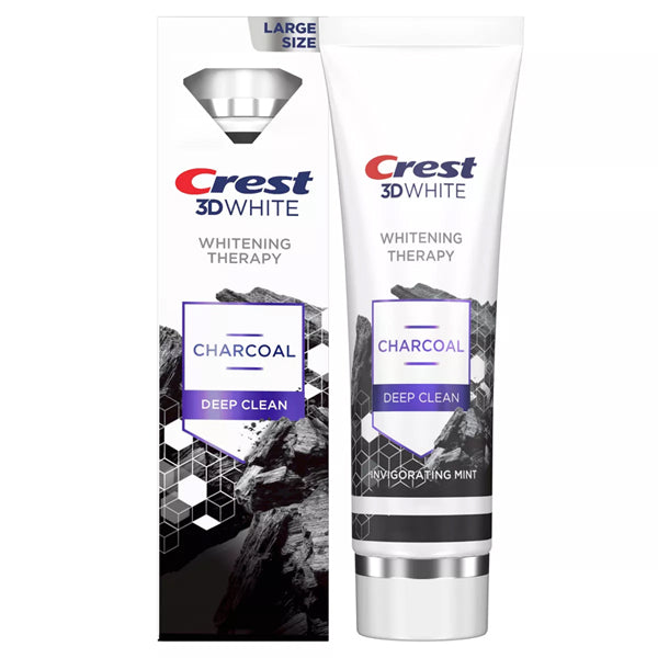 6 Pack - Crest 3D Whitening Therapy Charcoal Deep Clean Toothpaste 4.6oz