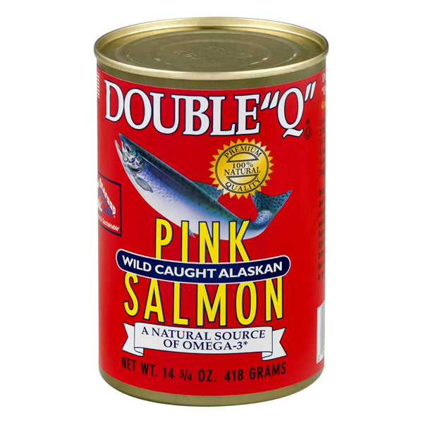 6 Pack - Double Q Wild Caught Alaskan Pink Salmon 14.75oz