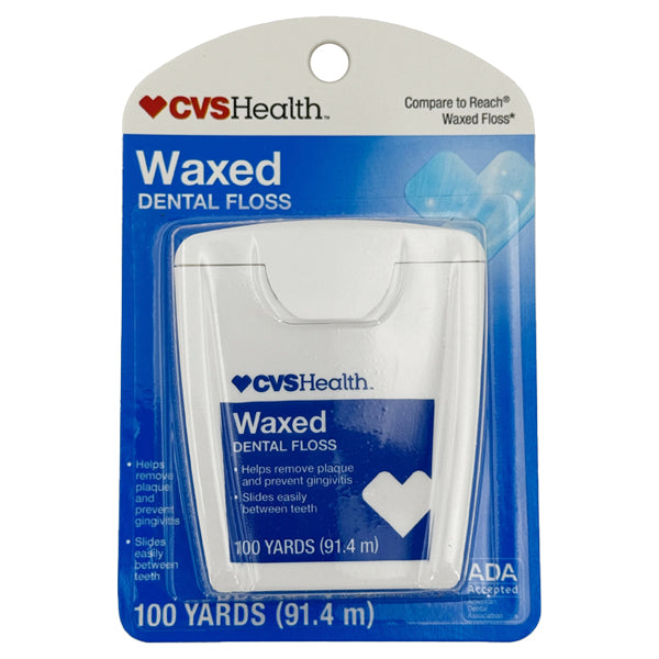 6 Pack - CVS Health Waxed Dental Floss 100 Yards