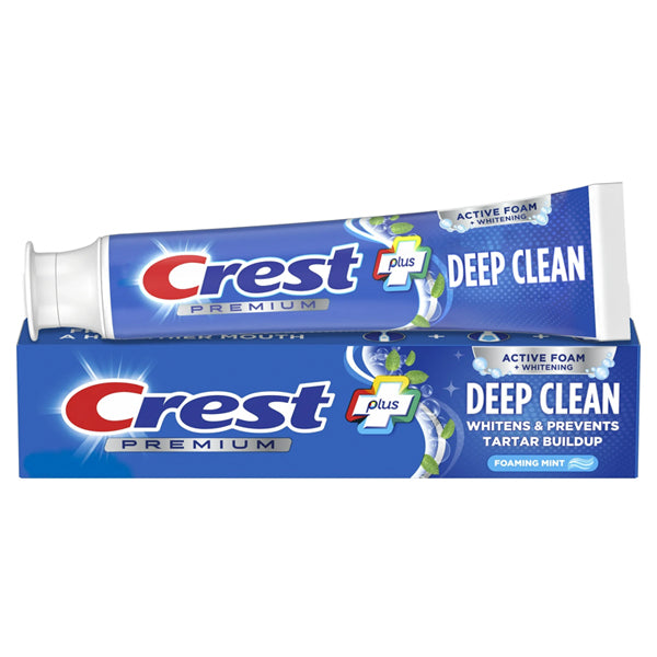 6 Pack - Crest Premium Plus Deep Clean Toothpaste Mint Flavor 5.2 oz