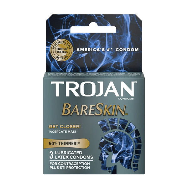 6 Pack - Trojan Sensitivity BareSkin Lubricated Premium Latex Condoms 3 ct Each