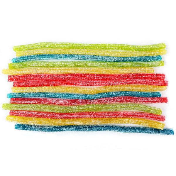 6 Pack - Sour Punch Straws Rainbow Assorted Sweet & Sour Chewy Candy 3.2oz Tray