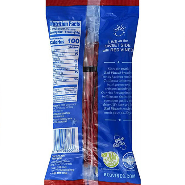 6 Pack - Red Vines Twists Original Red Licorice Candy 4.5oz Bags