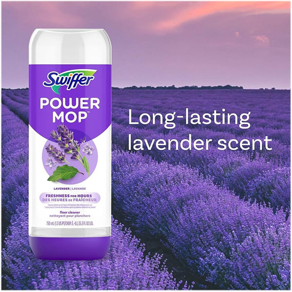 6 Pack - Swiffer Power Mop Liquid Lavender Floor Cleaner Solution 25.3 oz