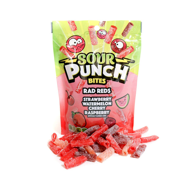 6 Pack - Sour Punch Bites Rad Reds Sweet & Sour Candy 9oz