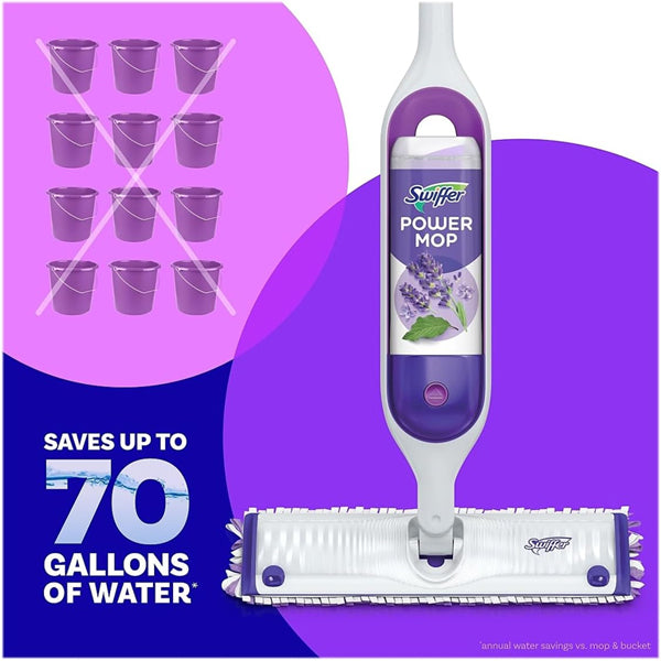 6 Pack - Swiffer Power Mop Liquid Lavender Floor Cleaner Solution 25.3 oz