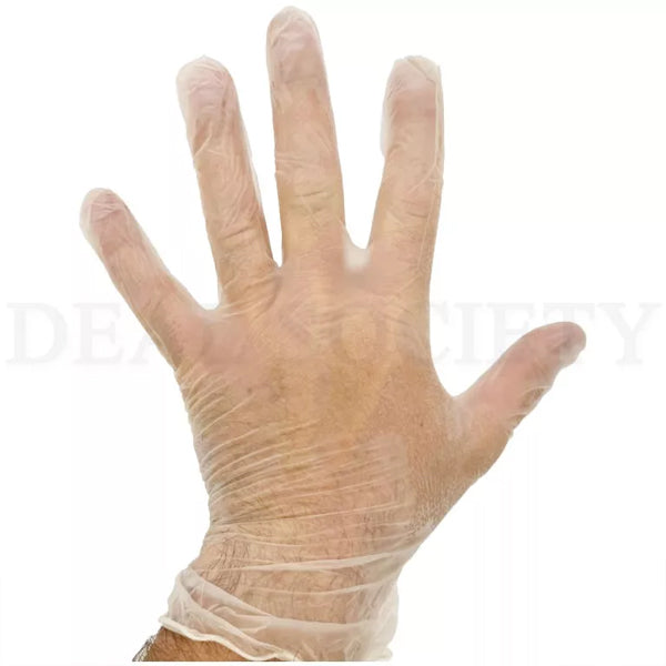 6 Pack - Clear Vinyl Powder-Free X-Large Disposable Gloves - 100 ct Each