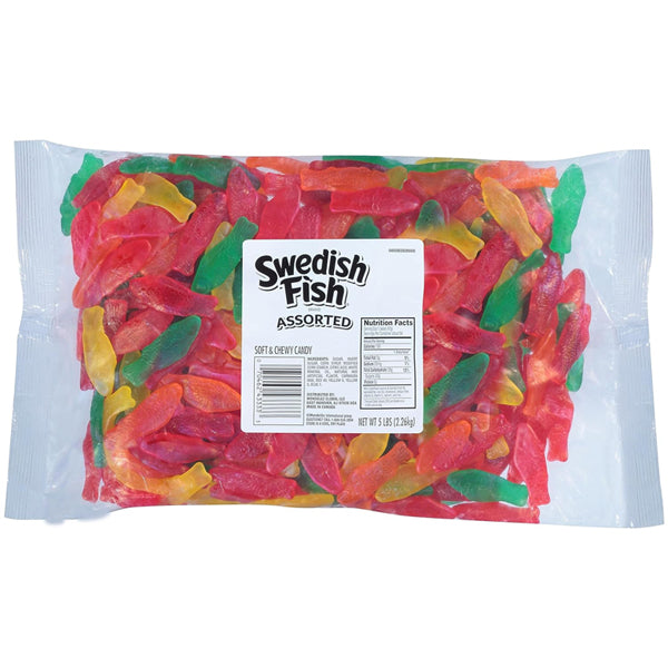 Swedish Fish Assorted Flavor Soft & Chewy Gummy Candy 5 lb