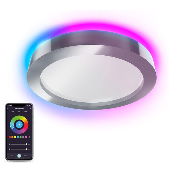 Atomi Smart WiFi LED Ceiling Light 2200 Lumens 24W Color Changing and Dimmable