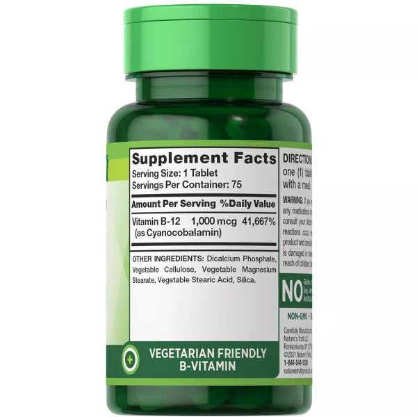 2 Pack - Nature's Truth B12 Vitamin Supplement 1000 mcg 75 Tablets