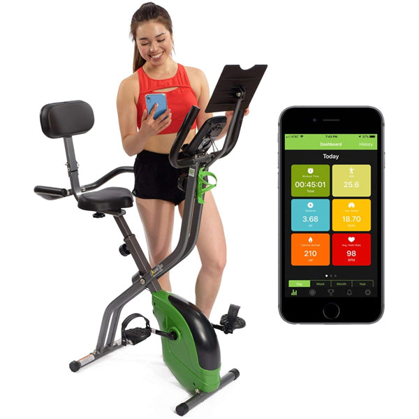 ShareVgo Smart Folding Semi Recumbent Magnetic Upright Exercise Bike SXB1000