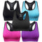 5 Pack - Women's Seamless Racerback Sports Bra for High Impact Support - Large