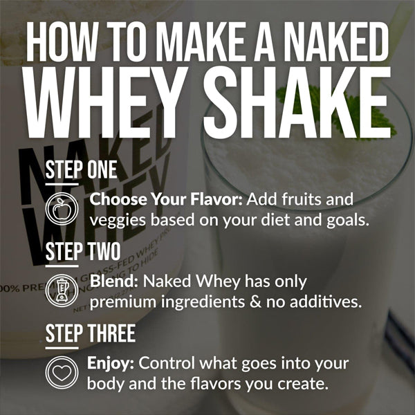 Naked Whey Cookies and Cream Grass Fed Whey Protein Powder 2lb