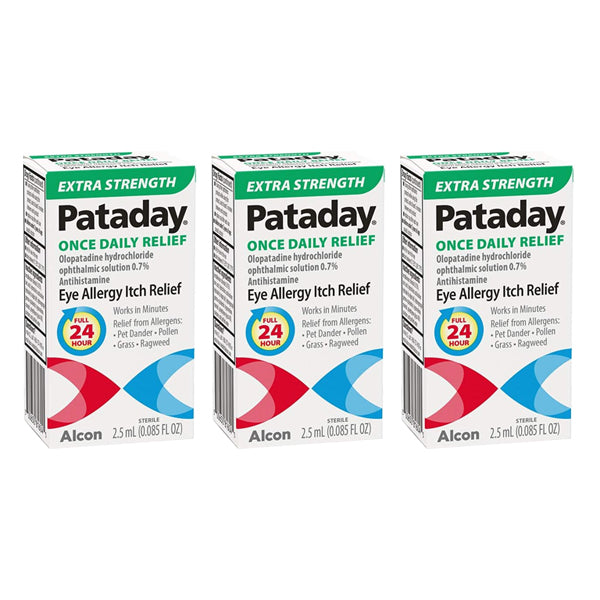 3 Pack - PATADAY Once Daily Relief Extra Strength 2.5ml