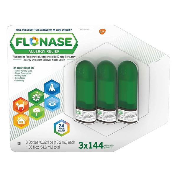 Flonase Allergy Relief Nasal Spray 3x144 - 432 Sprays Total