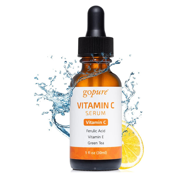 goPure Vitamin C Radiance-Boosting Face Serum for Glowing Skin 1oz