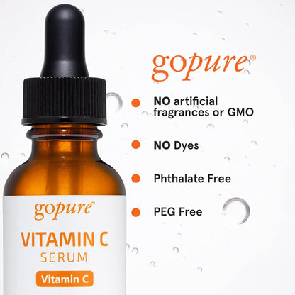 goPure Vitamin C Radiance-Boosting Face Serum for Glowing Skin 1oz