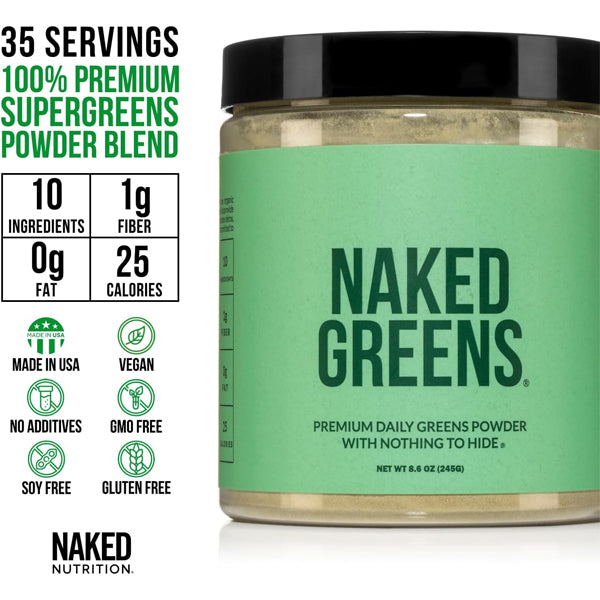 Naked Super Greens Powder Organic Greens Supplement 8.6oz