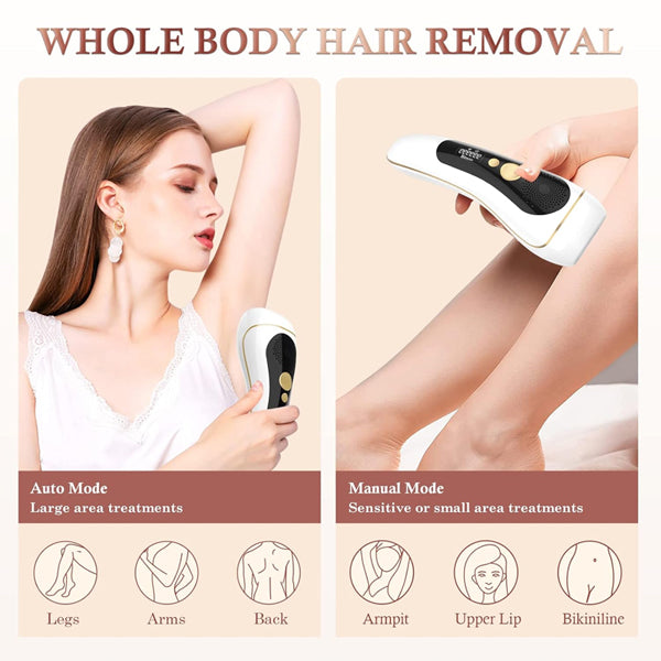 Laser Hair Removal for Women and Men, IPL Hair Removal with Ice Cold Function