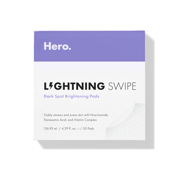 Hero Lightning Swipe Brightening Serum Pads for Dark Spots 50 Count