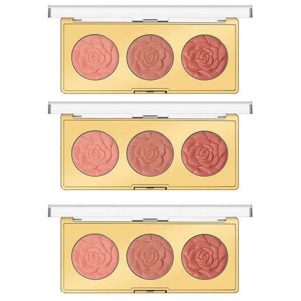 3 Pack - Milani Rose Powder Trio Blush Palette - Floral Fantasy