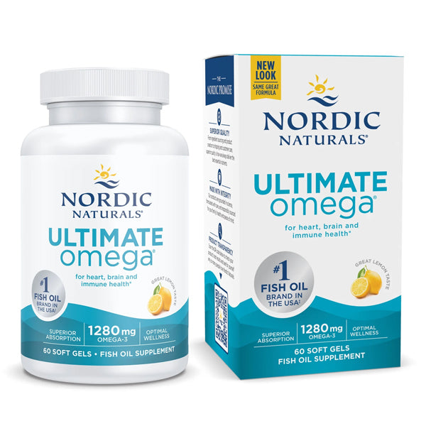 Nordic Naturals Ultimate Omega High-Potency Omega-3 Lemon Flavor 60 Soft Gels