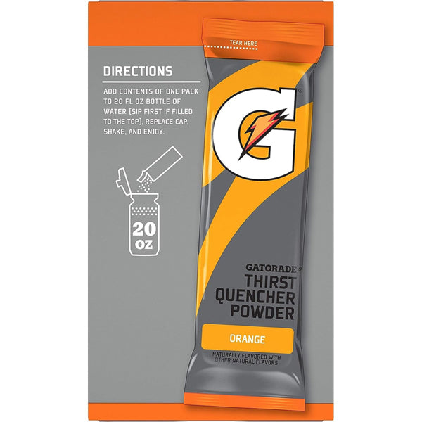3 Pack - Gatorade Thirst Quencher Orange Powder Packets 1.23oz 10 Count Each