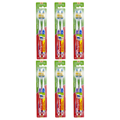 Lot of 6 - Colgate Classic Clean Full Head Soft Toothbrush - 12 Toothbrushes Total!