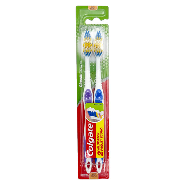 Lot of 6 - Colgate Classic Clean Full Head Soft Toothbrush - 12 Toothbrushes Total!