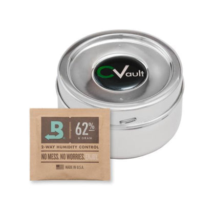 CVault "Twist" Small Humidity Control Airtight Metal Smell Proof Container