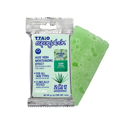 12 Pack - T. Taio Esponjabon Aloe Vera Soap-Sponge - 4.2 oz