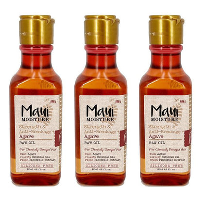 Maui Moisture Strength & Anti-Breakage + Agave Raw Oil, 4.2 oz - 3 or 6 Pack