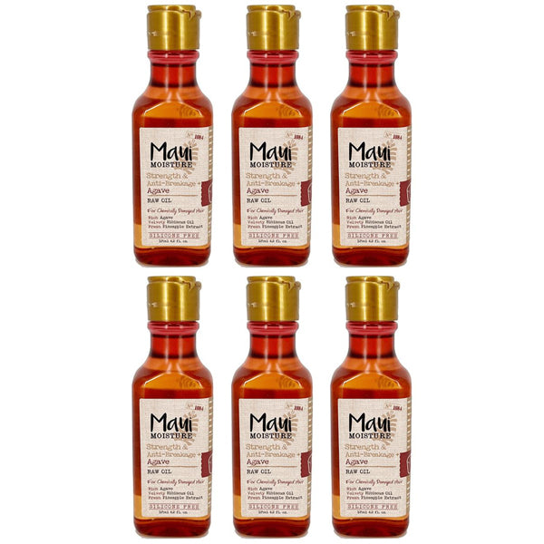 Maui Moisture Strength & Anti-Breakage + Agave Raw Oil, 4.2 oz - 3 or 6 Pack