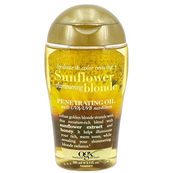 OGX Hydrate Color Reviving Sunflower Shimmering Blonde Penetrating Oil - 3 or 6 Pack