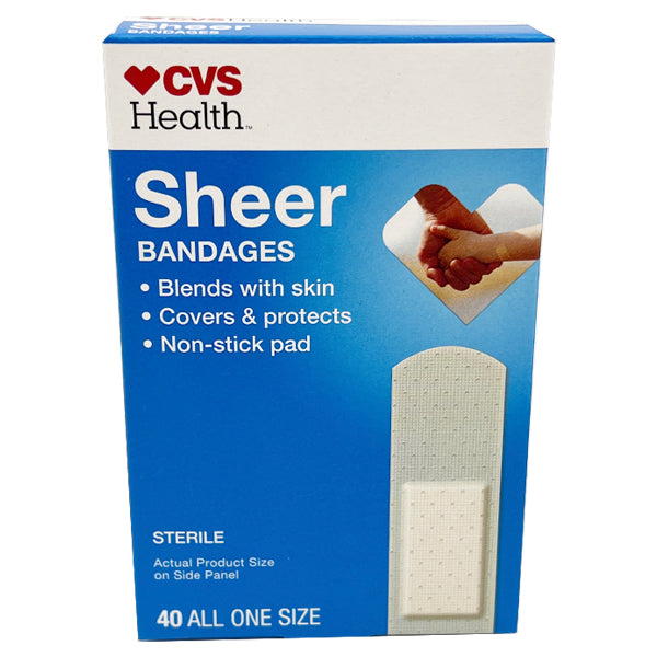 10 Pack - CVS Health Sheer Bandages, All One Size - 40 ct Each