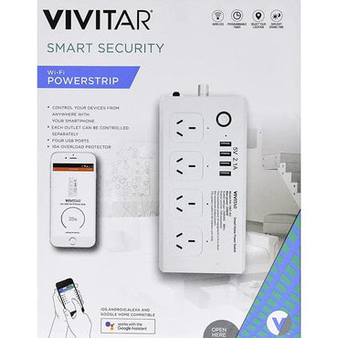 Vivitar Smart Home Power Strip, Multi Plug with 4 USB Ports